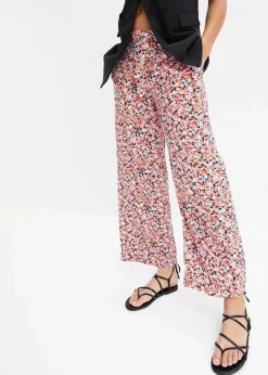 bonprix Bekleidung·Kleider|Hosen^Schlupfhose aus reiner Viskose orange/mint floral