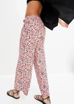 bonprix Bekleidung·Kleider|Hosen^Schlupfhose aus reiner Viskose orange/mint floral