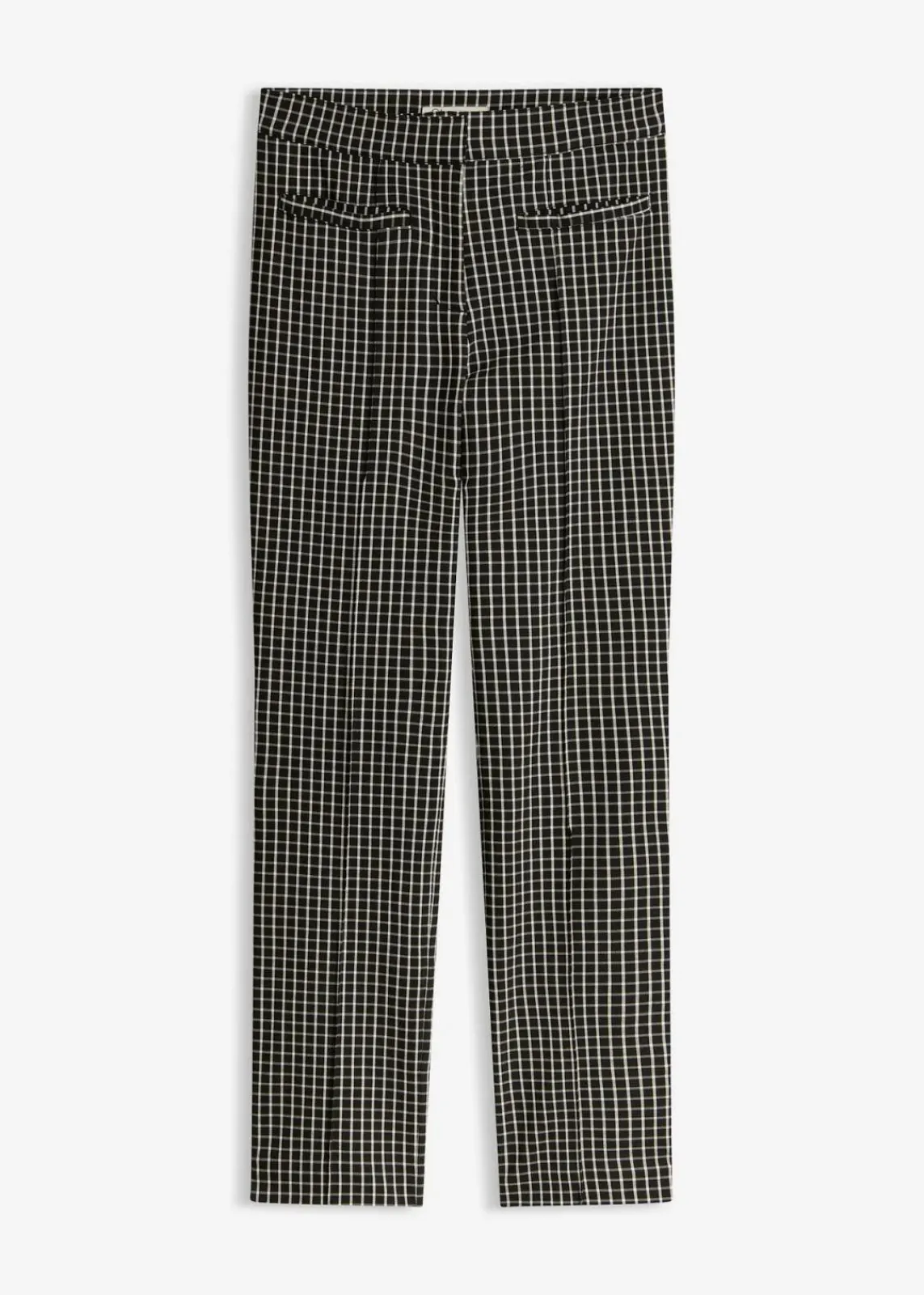 bonprix Hosen|Bekleidung·Kleider^Schlupfhose aus Bengalin schwarz/wollweiß kariert