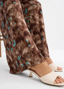 bonprix Bekleidung·Kleider|Hosen^Schlupfhose aus fließender Viskose dunkelbraun bedruckt