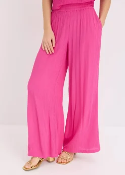 bonprix Bekleidung·Kleider|Hosen^Schlupfhose aus fließender Viskose fuchsia