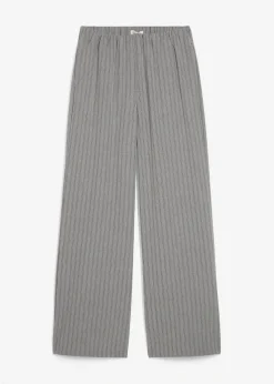 bonprix Bekleidung·Kleider|Hosen^Schlupfhose aus fließender Qualität grau/schiefergrau/weiß gestreift