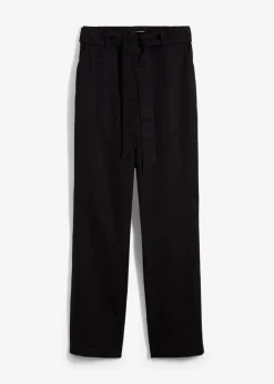 bonprix Hosen^Schlupfhose aus luftigem Leinen-Viskose-Mix schwarz