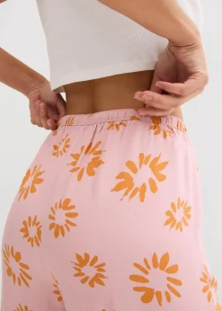 bonprix Bekleidung·Kleider|Hosen^Schlupfhose aus softer Viskose aschrosa/sonnenbraun geblümt