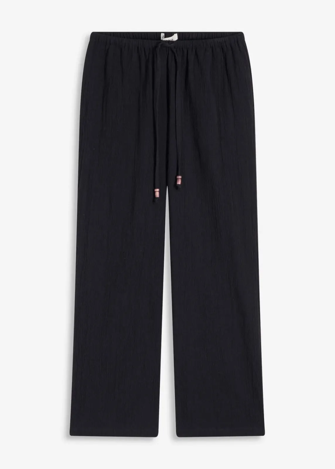 bonprix Hosen^Schlupfhose aus strukturiertem Crinkle schwarz