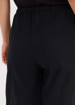 bonprix Hosen^Schlupfhose aus strukturiertem Crinkle schwarz
