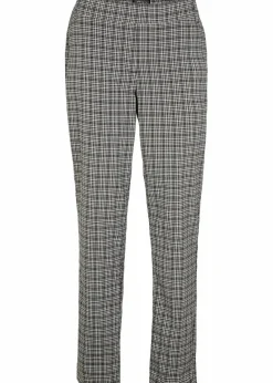 bonprix Bekleidung·Kleider|Nachhaltigere Materialien^Schlupfhose mit Bequembund, kariert schwarz kariert