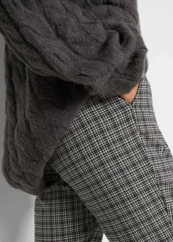 bonprix Bekleidung·Kleider|Nachhaltigere Materialien^Schlupfhose mit Bequembund, kariert schwarz kariert