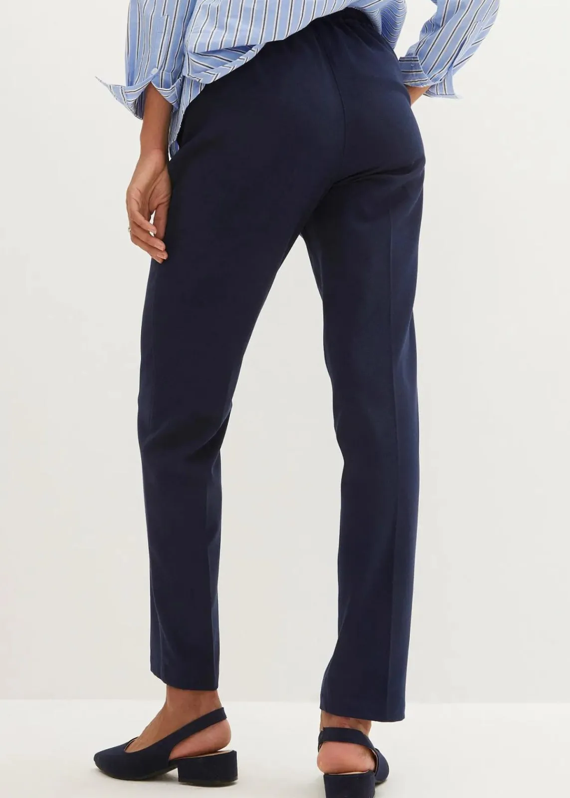 bonprix Bekleidung·Kleider|Hosen^Schlupfhose mit Bügelfalte dunkelblau
