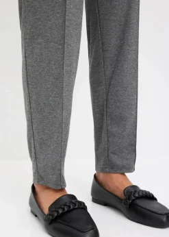 bonprix Hosen|Bekleidung·Kleider^Schlupfhose mit Biese grau meliert