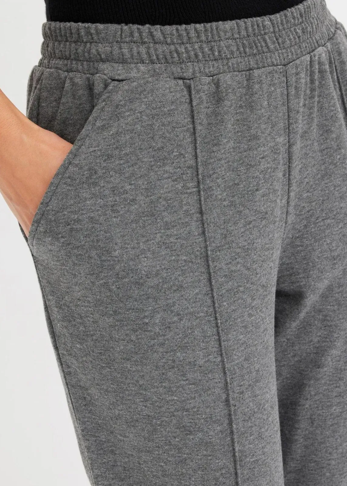 bonprix Hosen|Bekleidung·Kleider^Schlupfhose mit Biese grau meliert