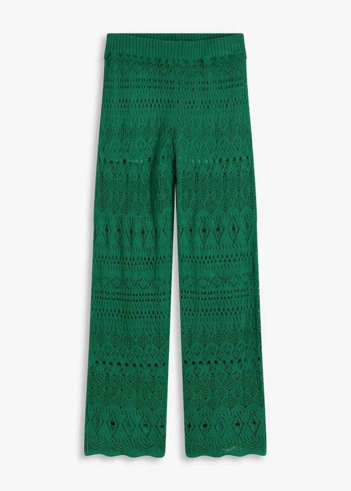 bonprix Bekleidung·Kleider|Hosen^Schlupfhose mit Lochstrickmuster edelsteingrün
