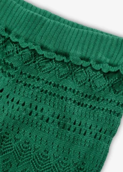 bonprix Bekleidung·Kleider|Hosen^Schlupfhose mit Lochstrickmuster edelsteingrün