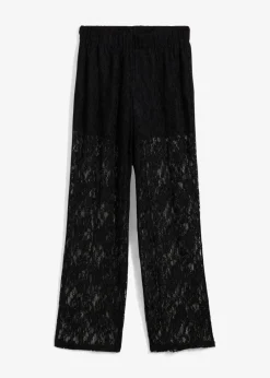 bonprix Hosen^Schlupfhose mit Spitze schwarz