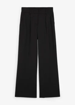 bonprix Bekleidung·Kleider|Hosen^Schlupfhose mit Twill-Struktur schwarz