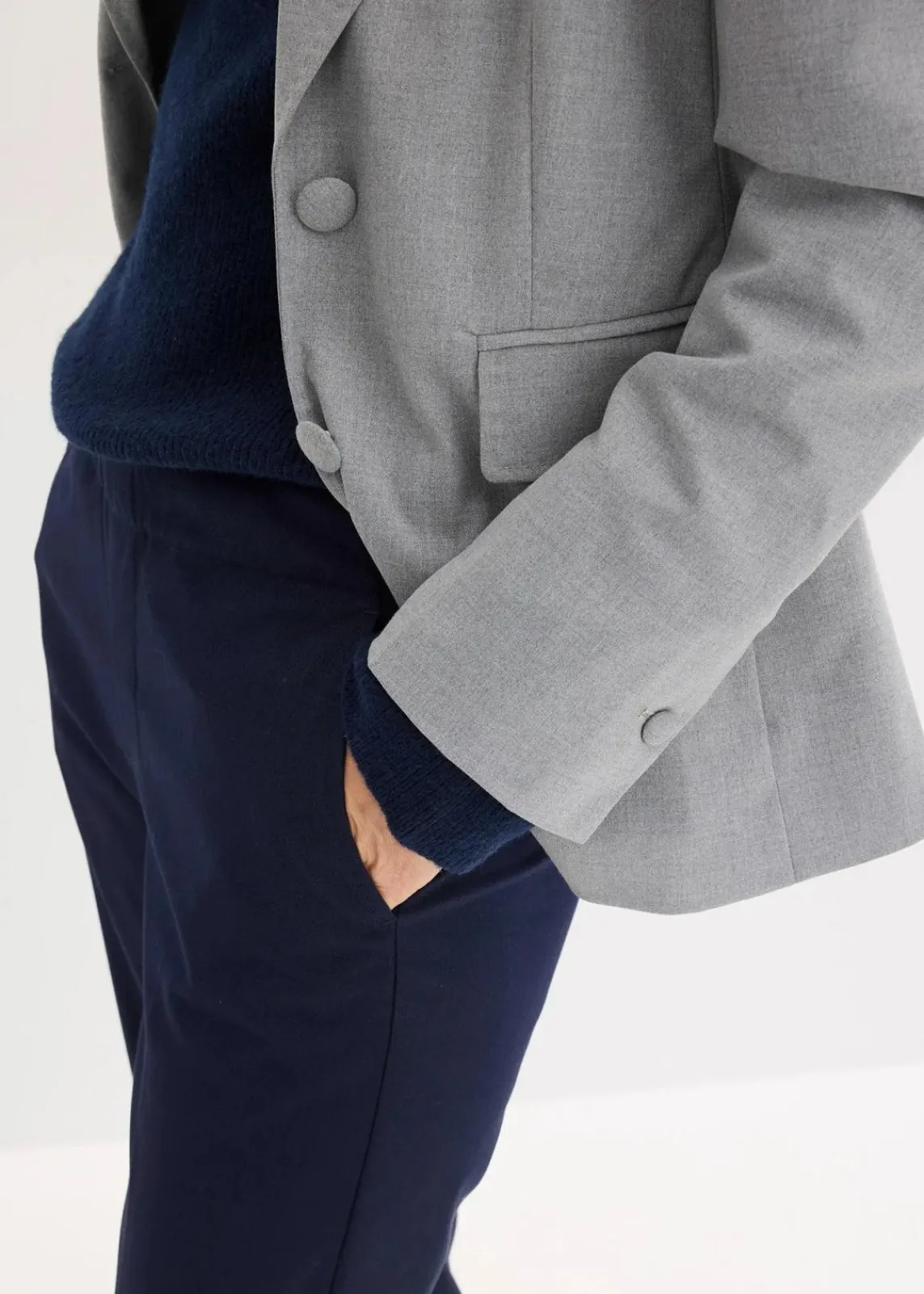bonprix Bekleidung·Kleider|Hosen^Schlupfhose mit Umschlag dunkelblau
