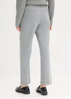 bonprix Hosen|Bekleidung·Kleider^Schlupfhose mit Umschlag grau meliert