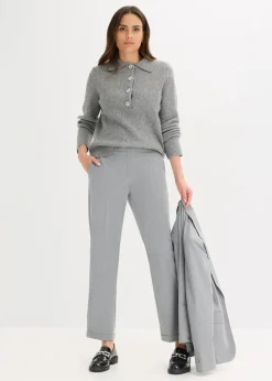 bonprix Hosen|Bekleidung·Kleider^Schlupfhose mit Umschlag grau meliert