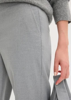 bonprix Hosen|Bekleidung·Kleider^Schlupfhose mit Umschlag grau meliert