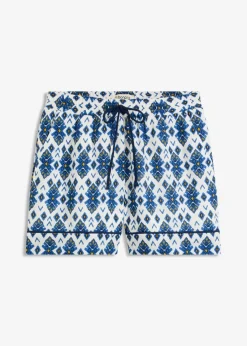 bonprix Bekleidung·Outdoorbekleidung|Bekleidung·Kleider^Schlupf-Shorts weiß/blau bedruckt