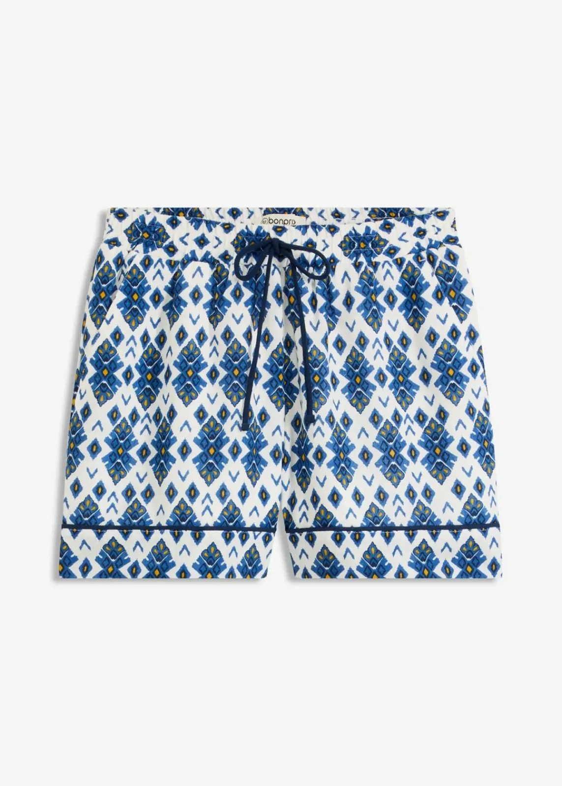 bonprix Bekleidung·Outdoorbekleidung|Bekleidung·Kleider^Schlupf-Shorts weiß/blau bedruckt