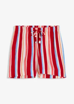 bonprix Bekleidung·Outdoorbekleidung|Bekleidung·Kleider^Schlupf-Shorts aus feiner Viskose mohnrot/helllachs/weiß gestreift