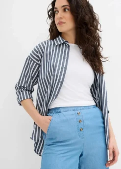 bonprix Bekleidung·Outdoorbekleidung|Bekleidung·Kleider^Schlupf-Shorts aus Lyocell hellblau denim