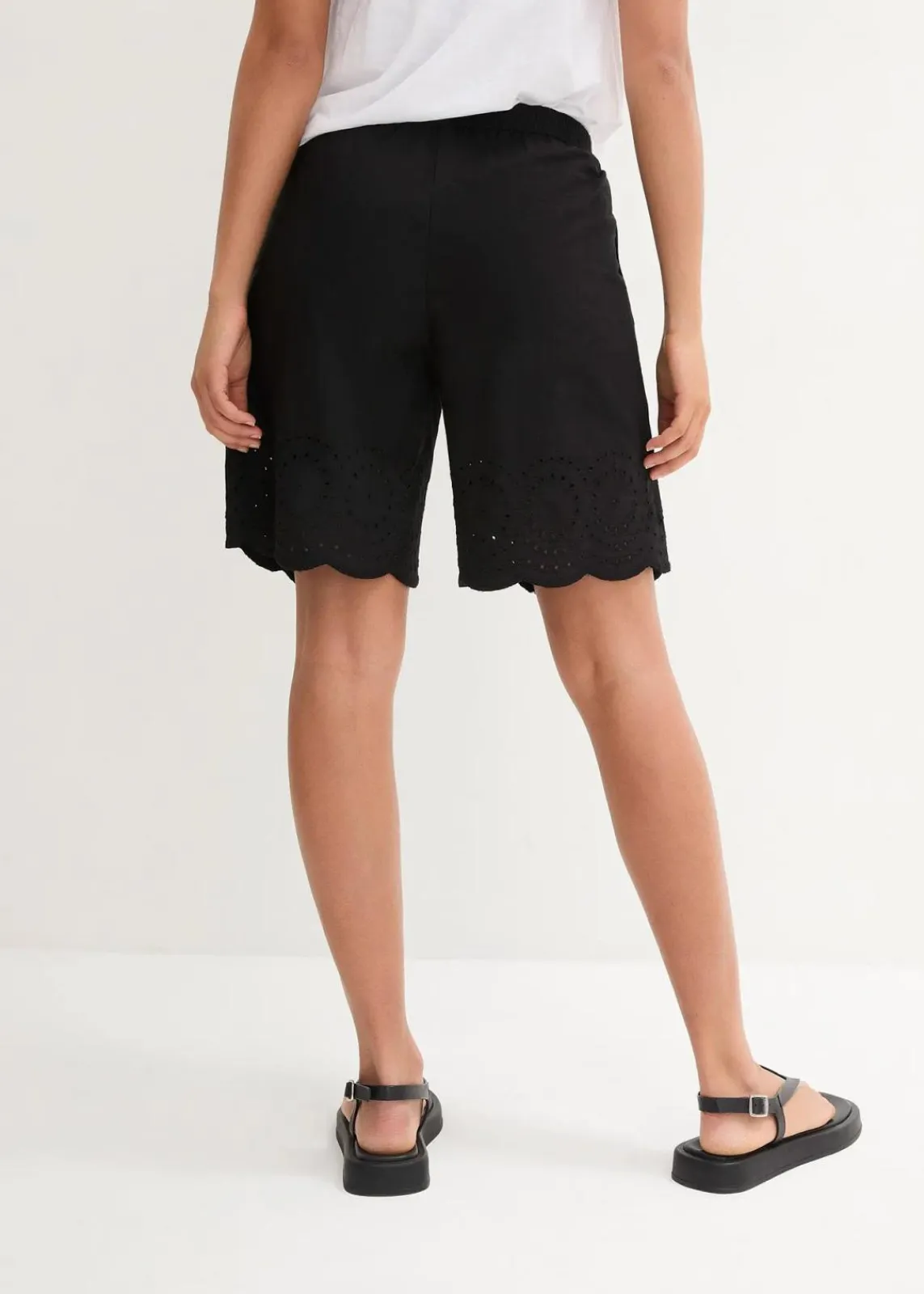 bonprix Bekleidung·Outdoorbekleidung|Bekleidung·Kleider^Schlupf-Shorts aus reiner Baumwolle schwarz