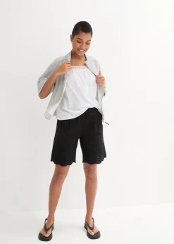 bonprix Bekleidung·Outdoorbekleidung|Bekleidung·Kleider^Schlupf-Shorts aus reiner Baumwolle schwarz