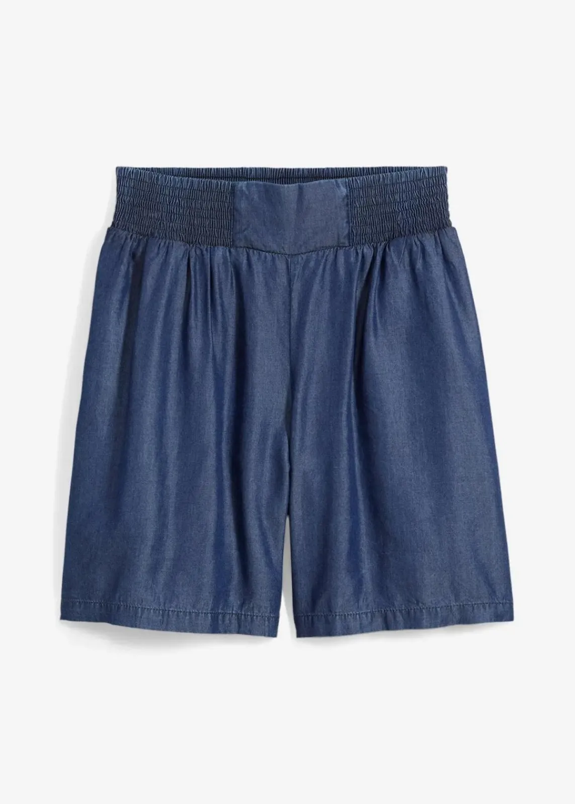 bonprix Bekleidung·Outdoorbekleidung|Bekleidung·Kleider^Schlupf-Shorts mit Smockbund dunkelblau denim