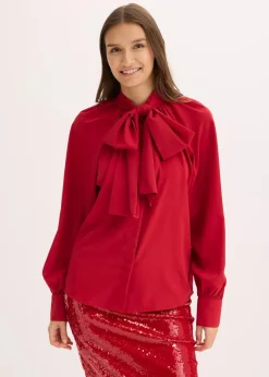 bonprix Bekleidung·Jacken & Mäntel|Nachhaltigere Materialien^Schluppenbluse chillirot