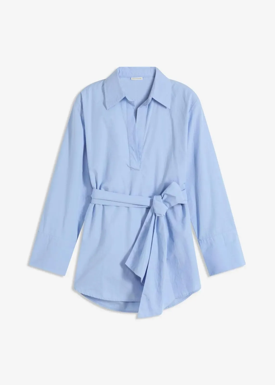 bonprix Blusen & Tuniken|Bekleidung·Jacken & Mäntel^Schluppenbluse aus reiner Baumwolle perlblau