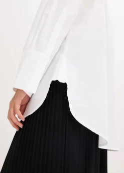 bonprix Bekleidung·Jacken & Mäntel|Blusen & Tuniken^Schluppenbluse aus reiner Baumwolle weiß
