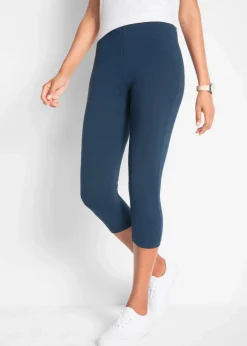 bonprix Hosen|Basics^Schmal geschnittene Capri-Leggings (2er Pack) dunkelblau+schwarz