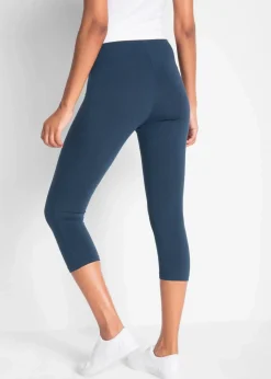 bonprix Hosen|Basics^Schmal geschnittene Capri-Leggings (2er Pack) dunkelblau+schwarz