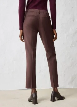 bonprix Bekleidung·Kleider|Hosen^Schmale Hose mit weichem Wollanteil dunkelbraun