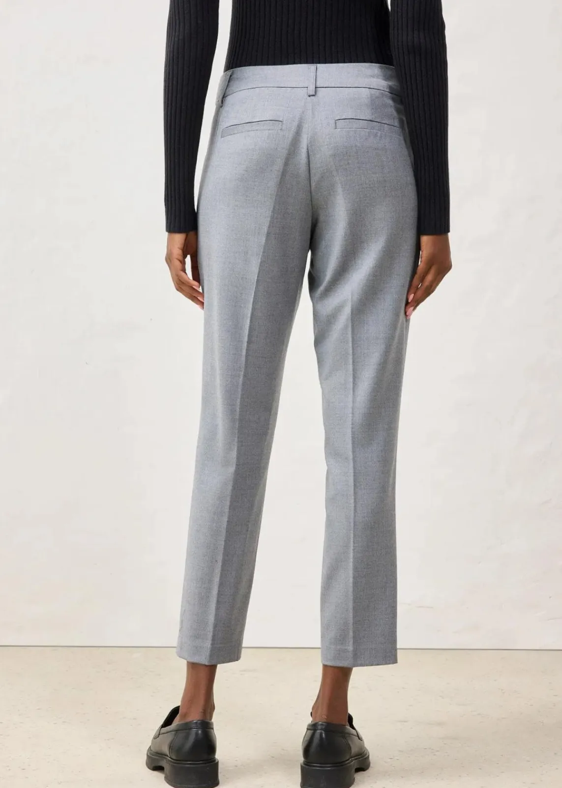 bonprix Bekleidung·Kleider|Hosen^Schmale Hose mit weichem Wollanteil grau meliert meliert