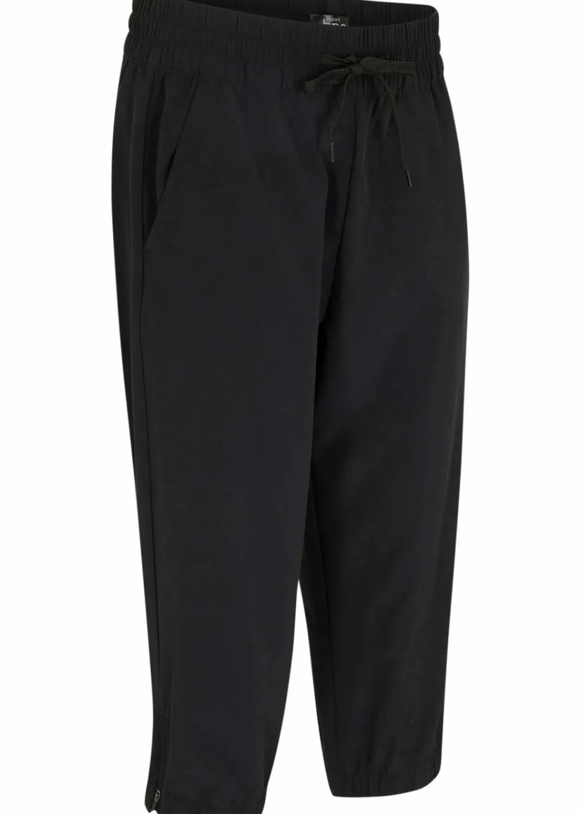 bonprix Bekleidung·Jumpsuits|Bekleidung·Sweat^Schnelltrocknende Funktionshose in Capri-Länge schwarz