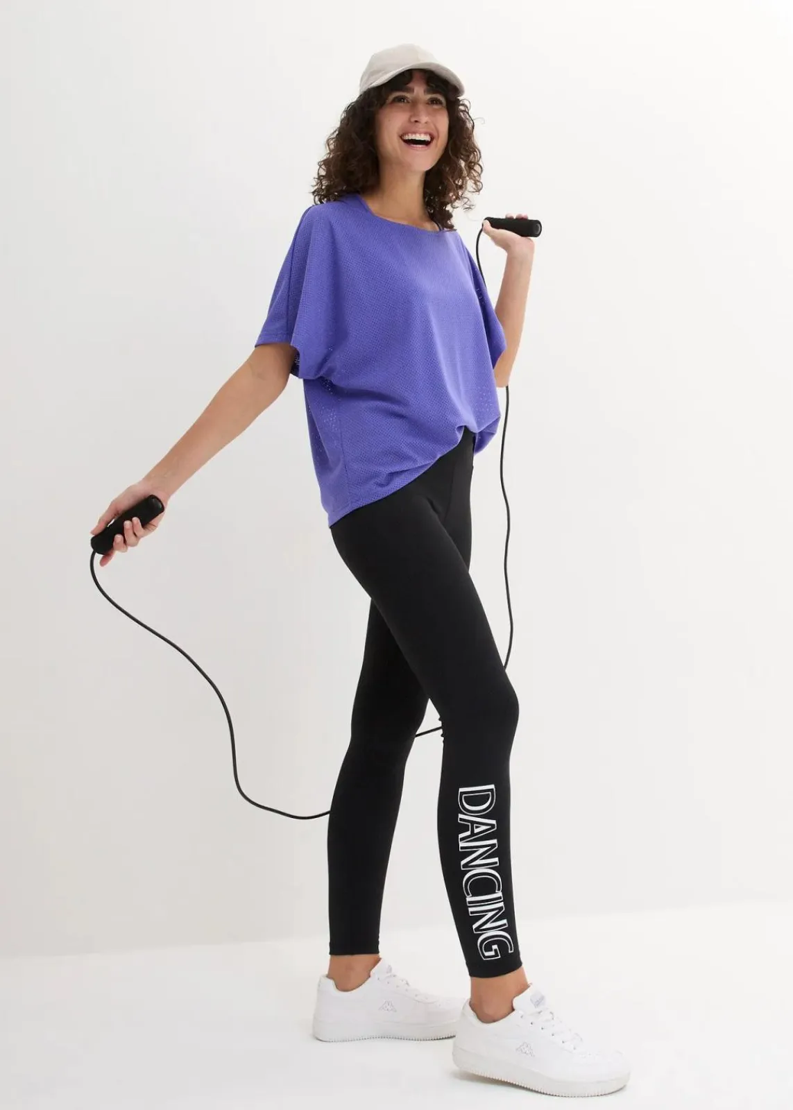 bonprix Bekleidung·Sweat|Bekleidung·Kleider^Schnelltrocknende Leggings, knöchelfrei schwarz