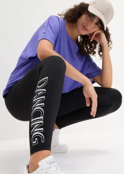 bonprix Bekleidung·Sweat|Bekleidung·Kleider^Schnelltrocknende Leggings, knöchelfrei schwarz