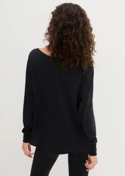 bonprix Bekleidung·Sweat|Sportbekleidung^Schnelltrocknendes Sport-Shirt mit Retro-Print schwarz bedruckt