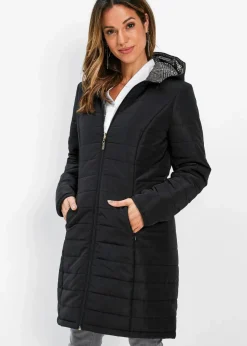 bonprix Jacken & Mäntel|Bekleidung·Hosen^Schöner Steppmantel zum Wenden schwarz