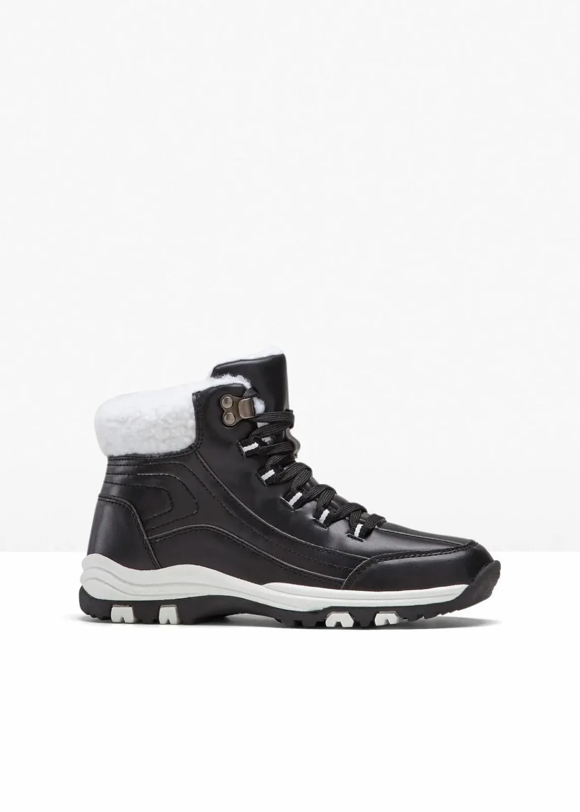 bonprix Gefütterte Winterschuhe|Boots^Schnür Boot schwarz