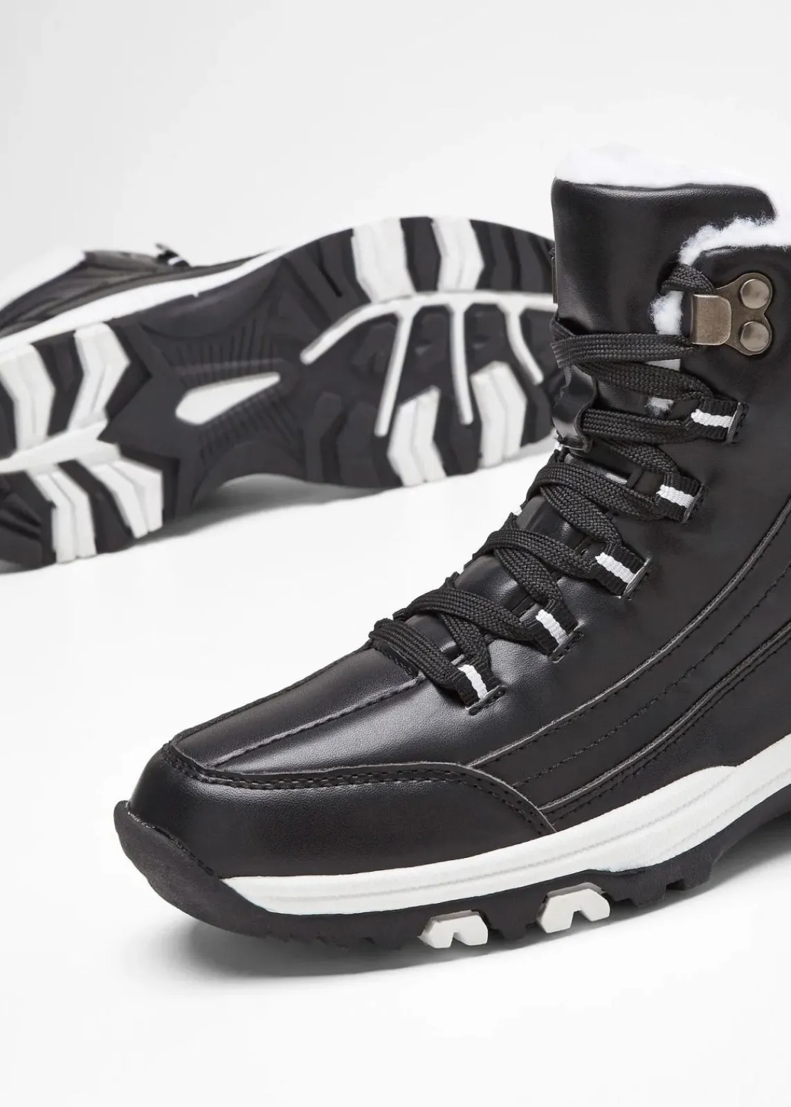 bonprix Gefütterte Winterschuhe|Boots^Schnür Boot schwarz