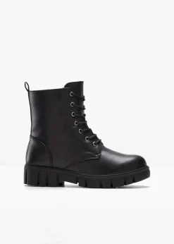 bonprix Boots^Schnürboots mit Profilsohle schwarz
