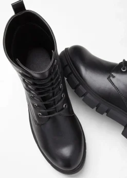 bonprix Boots^Schnürboots mit Profilsohle schwarz