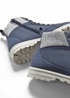 bonprix Boots^Schnürboots mit Profilsohle nachtblau