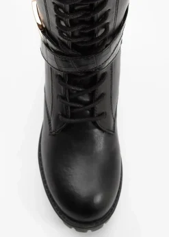 bonprix Stiefel^Schnürstiefel schwarz