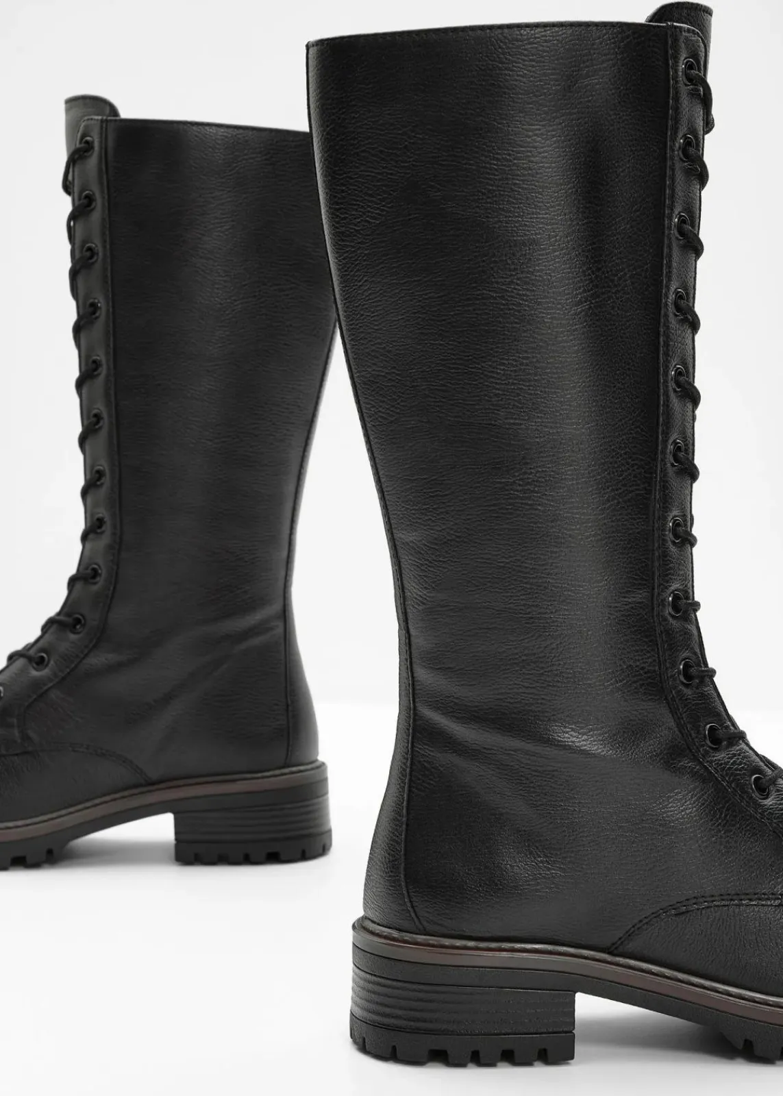 bonprix Gefütterte Winterschuhe|Stiefel^Schnürstiefel schwarz