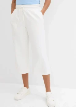 bonprix Bekleidung·Röcke|Bekleidung·Kleider^Scuba-Hose, 3/4-Länge wollweiß